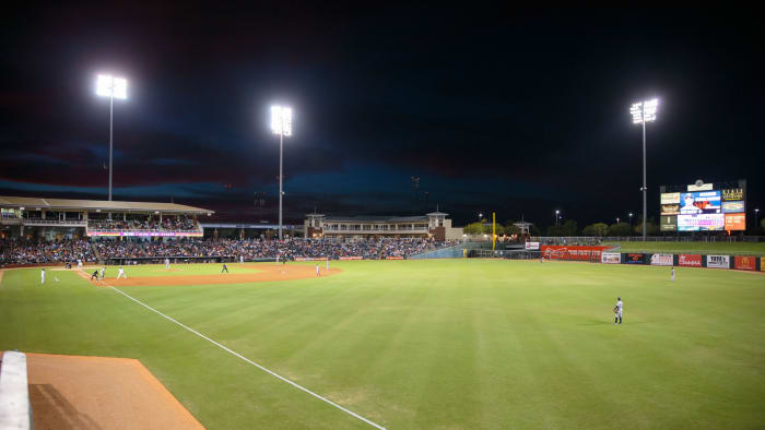 A minor league baseball stadium